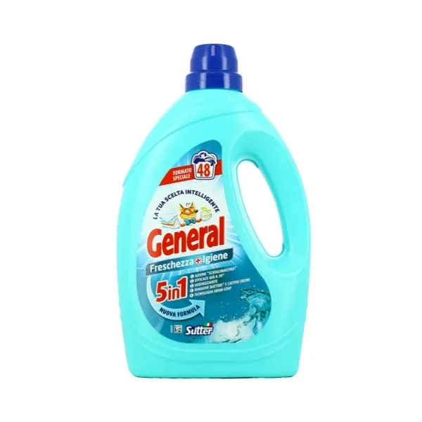 GENERAL IGIENE FRESCHEZZA Detersivo liquido per lavatrice 48 lavaggi - Cartone da 6 pezzi